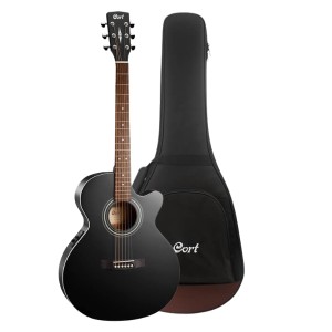 Cort SFX-ME BKS Acoustic Electric Guitar with Bag, Black Color